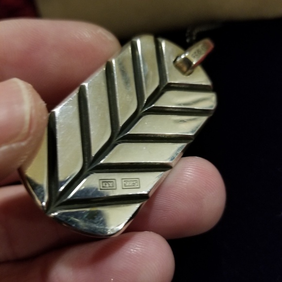 David Yurman meteorite dog tag and chain! - Picture 5 of 8